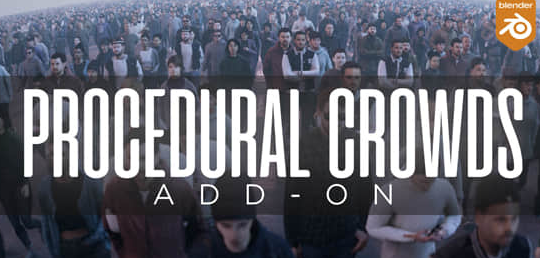 程序化人群生成Blender插件 Procedural Crowds v1.0.5