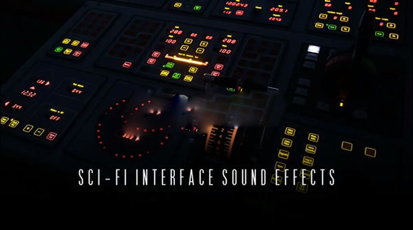 Sci-Fi科幻界面多功能UI音效合集适用于电影视频游戏含警报数据处理蜂鸣等元素