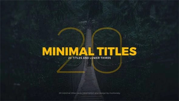 Premiere预设-20个现代迷你简洁文字标题字幕条动画 Minimal Titles