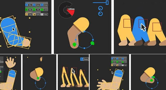 AE教程-使用Limber脚本制作卡通人物动作绑定动画 Udemy