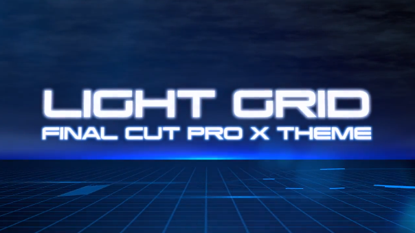 FCPX主题插件：未来高科技网格风格图文介绍展示 Light Grid