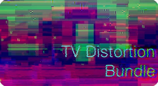 AE插件-画面像素破损信号干扰色彩分离失真插件TV Distortion Bundle V1.1