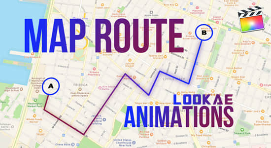 FCPX插件-地图定点路径连线动画生成器