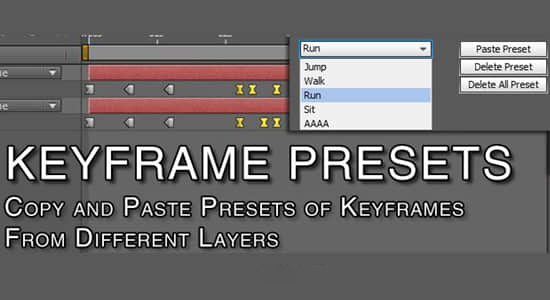 AE脚本-为多层创建关键帧预设 Keyframe Presets v1.22