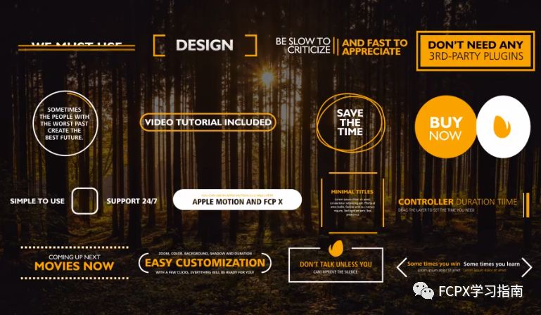 FCPX插件-26种现代时尚特殊文字标题动画 Modern Pack v2 + 使用教程