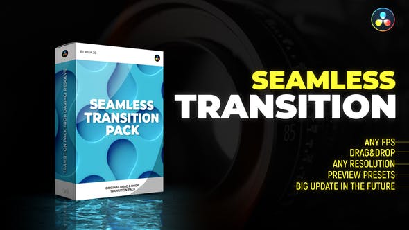 达芬奇-600种扭曲变形缩放移动旋转分割故障动态转场预设 Seamless Transition