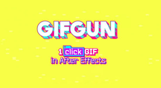 AE脚本-一键快速输出GIF动图格式插件脚本 GifGun 1.7.15