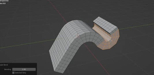 模型弯曲细分网格效果器Blender插件 Simple Bend v2.3.1