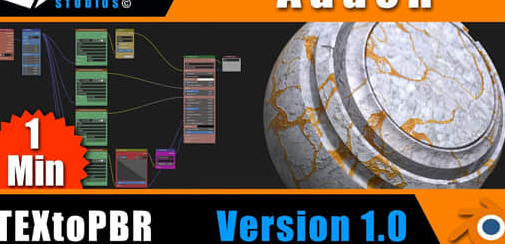 一键贴图转换PBR材质Blender插件 Textopbr V1.0