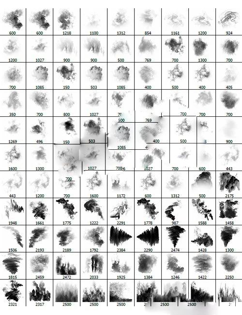 99款蒸气和烟雾效果PS笔刷