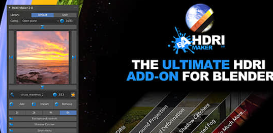 模拟制作HDRI环境场景效果Blender插件 HDRI Maker v3.0.104